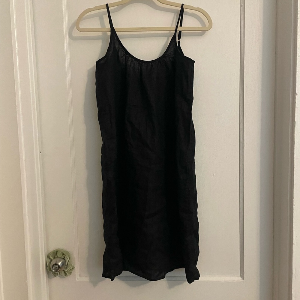 J. Crew Black Linen tank dress